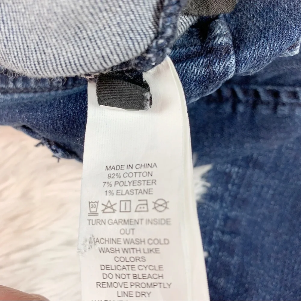 Kate Spade Broom Street‎ high rise straight jeans solid blue classic medium wash